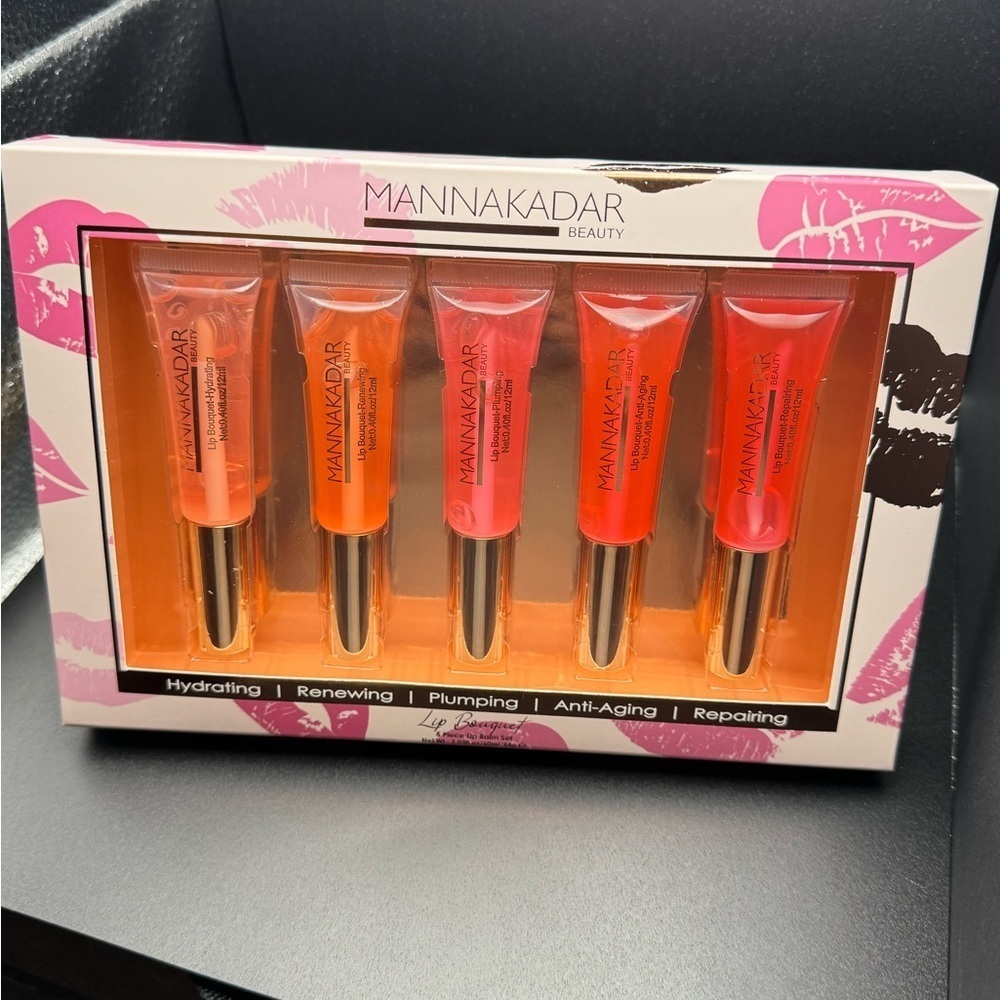 Manna Kadar Beauty Lip Gloss Set - 5pc New